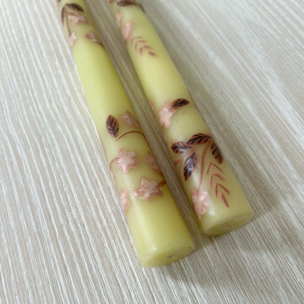 Anthropologie Hand Painted 12” Taper Candles - Picture 5 of 7